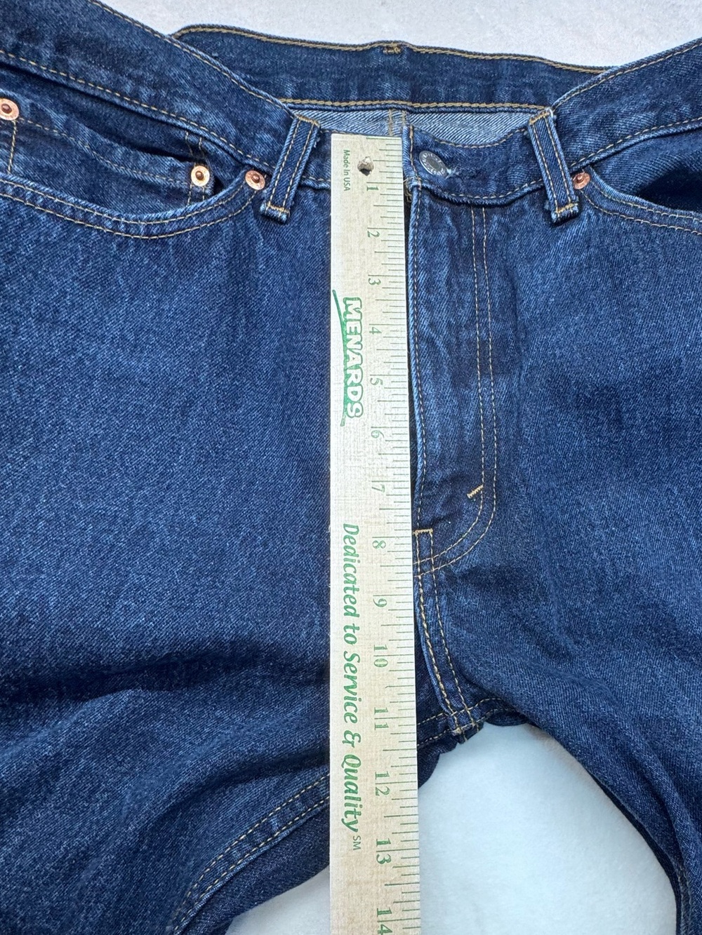 Levi’s 505 Regular Fit Jeans Men’s 36x32 Dark Wash Denim Pants - Picture 6 of 13